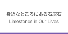 身近なところにある石灰石　Limestones in Our Lives
